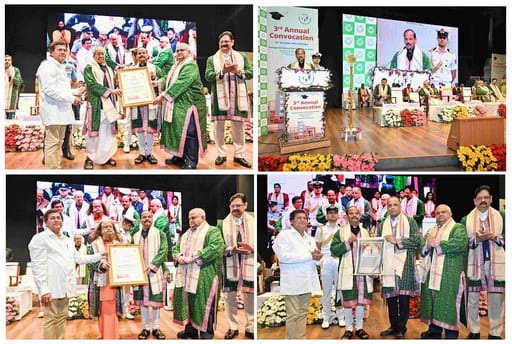 3rd Convocation at KISS-DU with Governors of Odisha & Chhattisgarh in attendance
