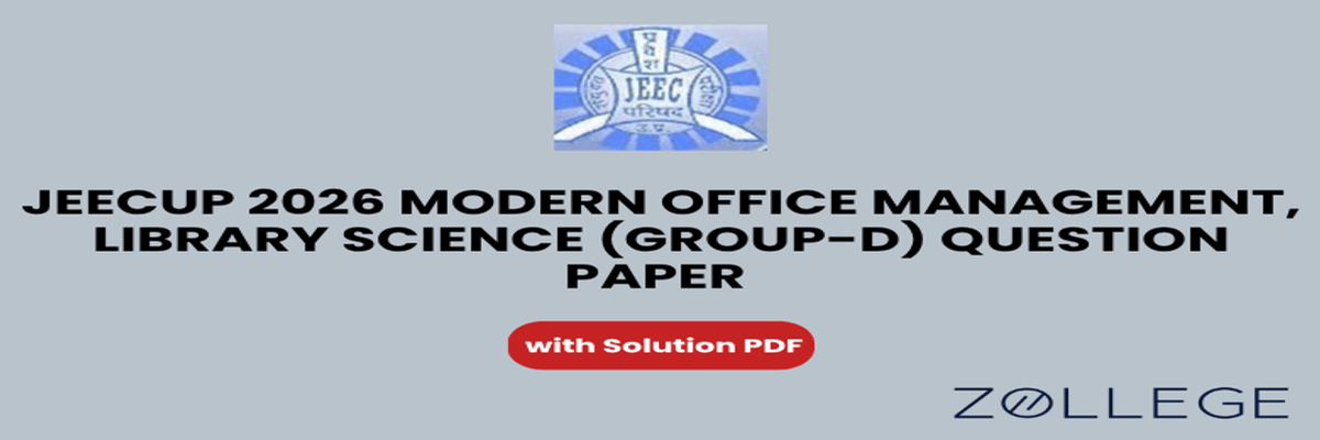 JEECUP 2026 Group D Modern Office Management, Library Science Question Paper with Solutions PDF