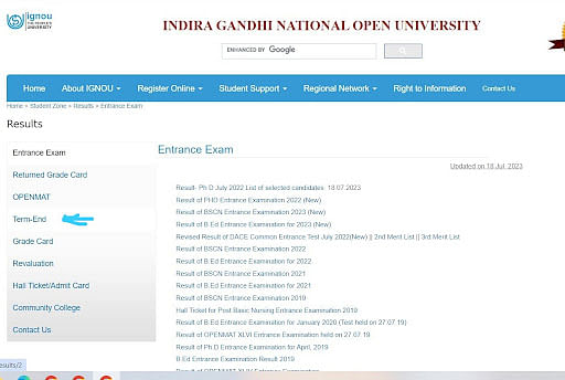 IGNOU Result 2024 (Out): Check June & December Term End Exam Results ...