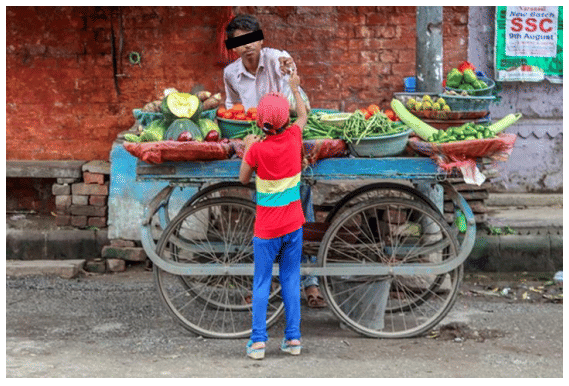 A typical vegetable cart