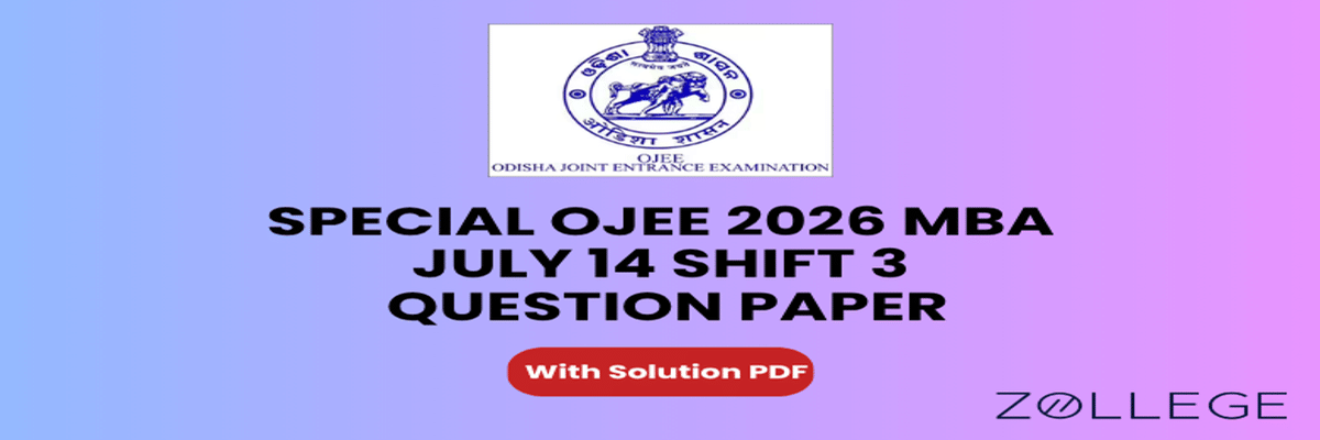 Special OJEE 2026 MBA July 14 Shift 3 Question Paper with Solution PDF