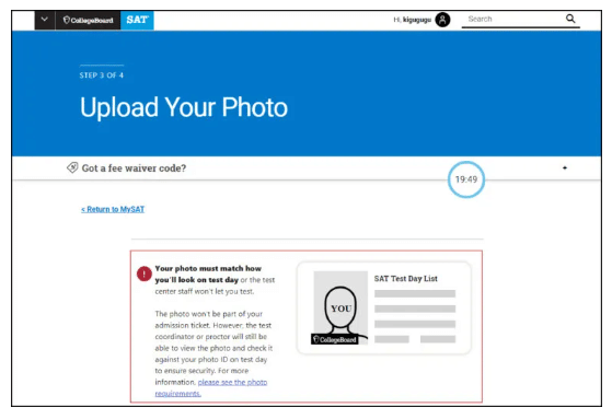 Upload a clear photograph