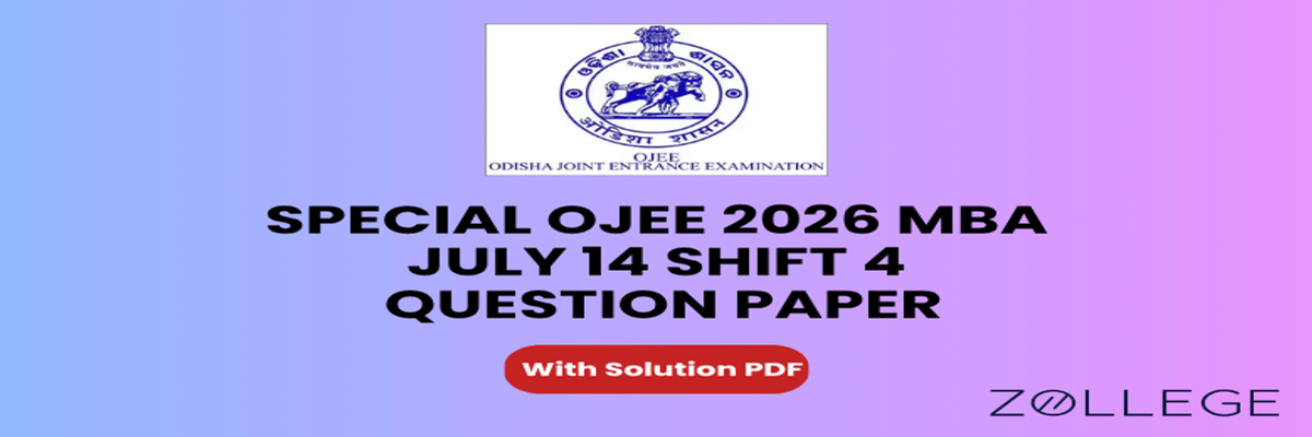 Special OJEE 2026 MBA July 14 Shift 4 Question Paper with Solution PDF