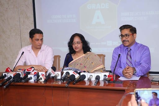 Dr. Sutapa B. Neogi, Director of IIHMR Delhi, expressed her elation on receiving the NAAC A grade accreditation
