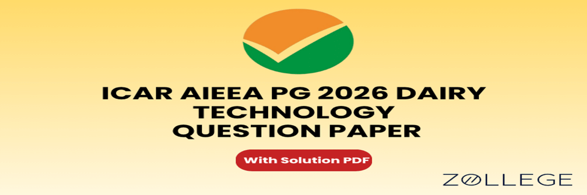 ICAR AIEEA PG 2026 Dairy Technology Question Paper with Solution PDF