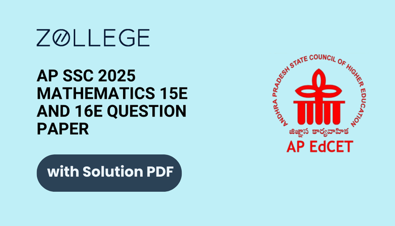 AP SSC 2025 Mathematics 15E and 16E Question Paper with Solution Pdf