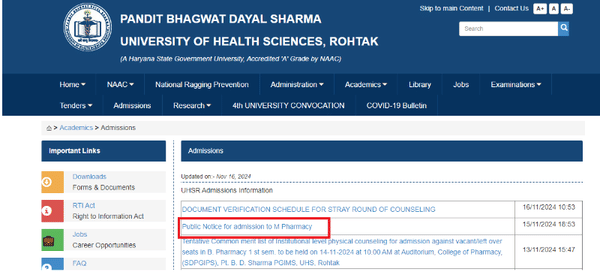 Admission