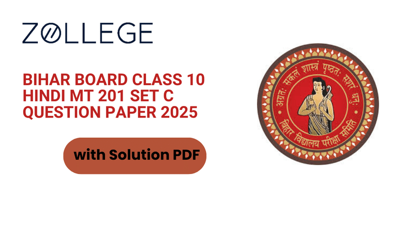 Bihar Board Class 10 Hindi MT 201 Set C Question Paper 2025 with Solutions