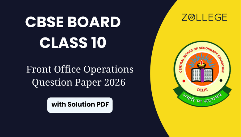 CBSE Board Class 10 Front Office Operations Question Paper 2026 with Solution Pdf