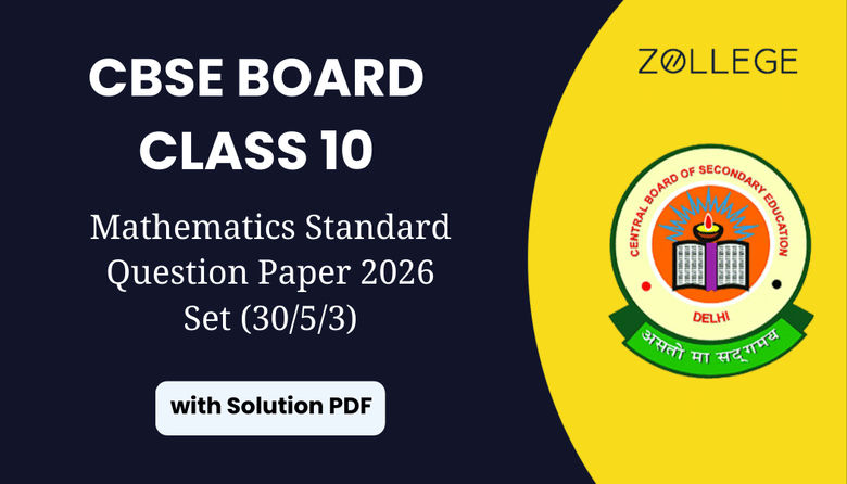 CBSE Board Class 10 Mathematics Standard Question Paper 2026 Set (30-5-3) with Solution Pdf