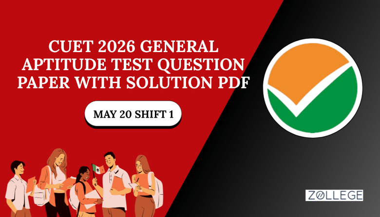 CUET 2026 General Aptitude Test Question Paper May 20 Shift 1 with Solution Pdf
