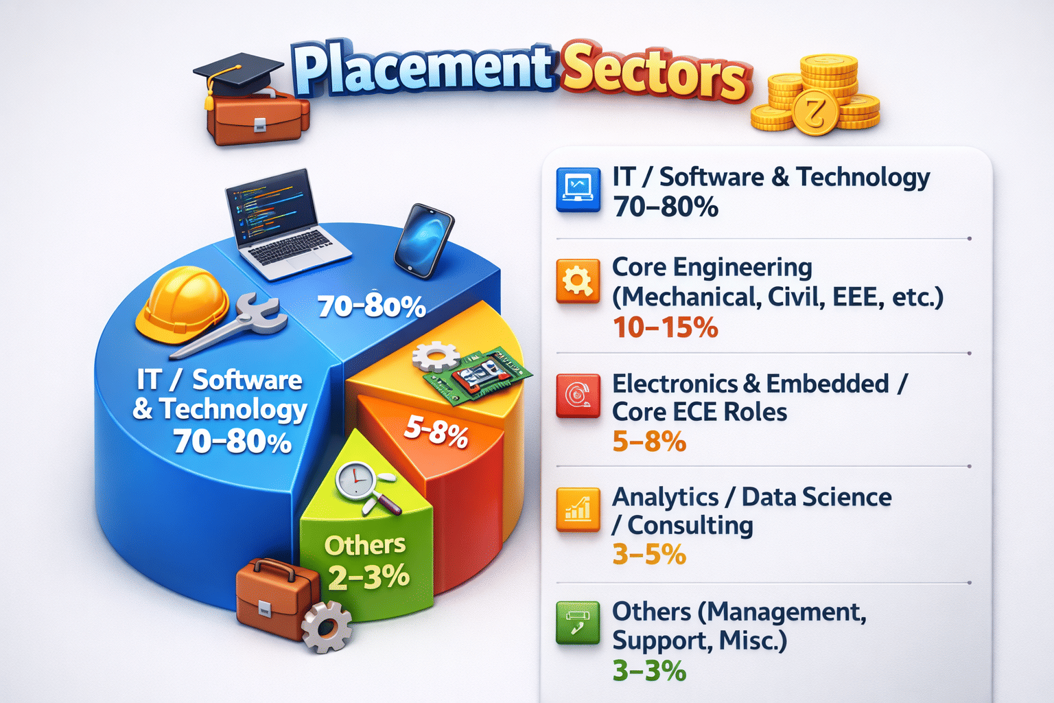RNS Institute of Technology Sector-Wise Placement