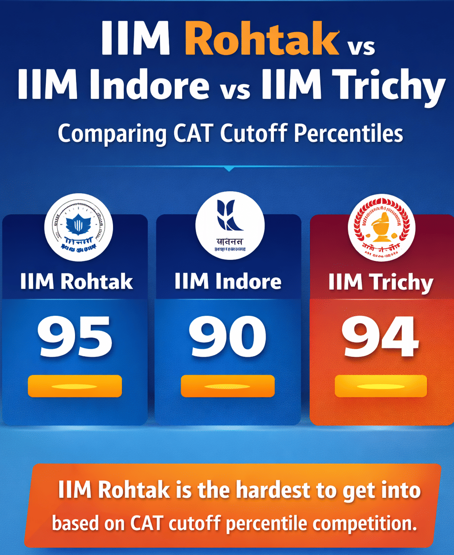IIM Rohtak vs IIM Indore vs IIM Trichy