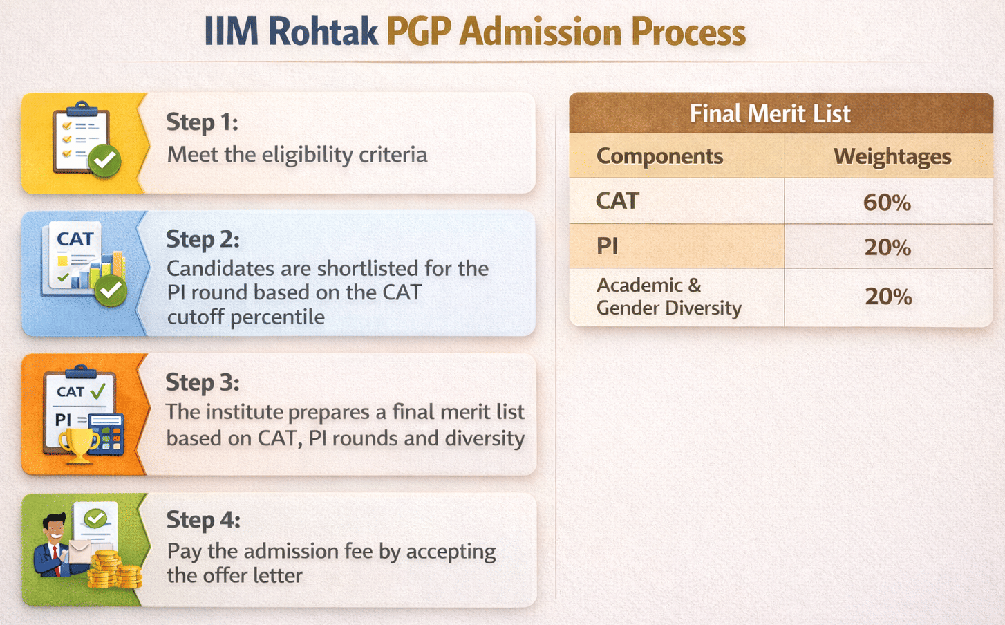 IIM Rohtak PGP Admission Process