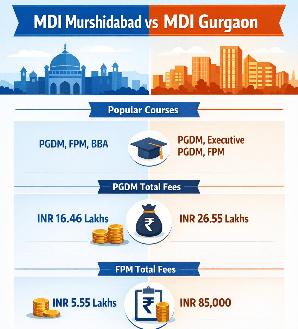 MDI Murshidabad vs MDI Gurgaon: Course comparison
