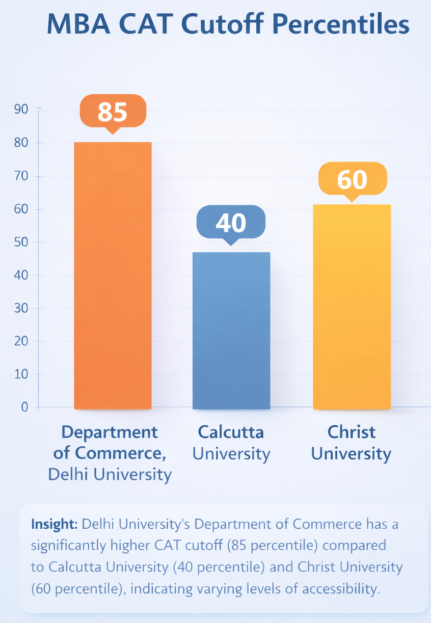 Department of Commerce Delhi University vs Christ University vs Calcutta University