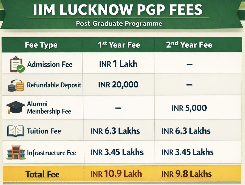 IIM Lucknow PGP Fees