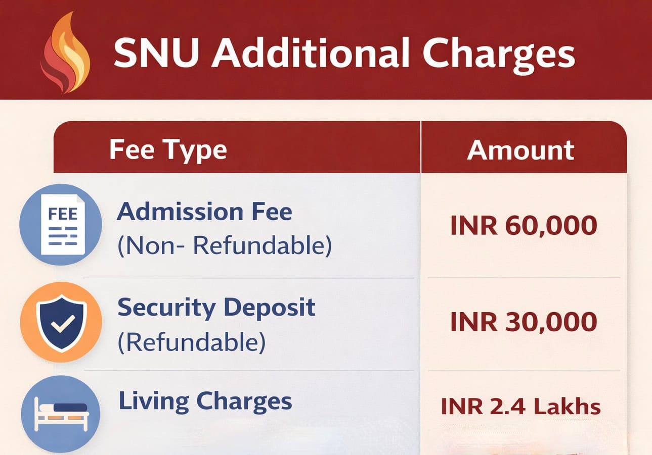 SNU B.Tech Additional Fee