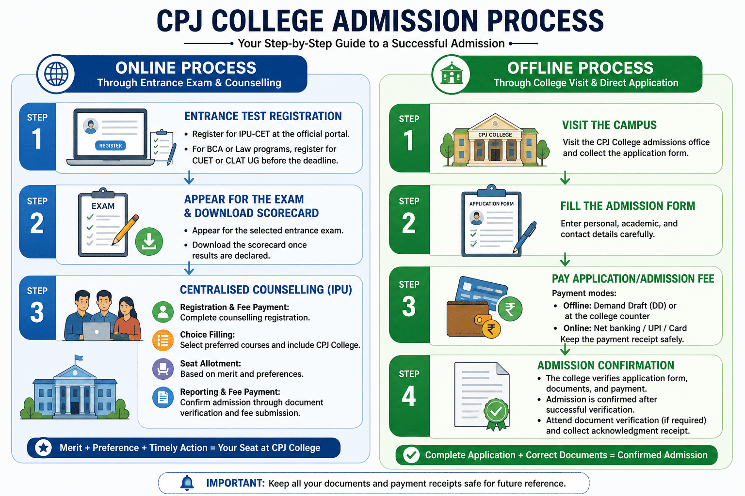 CPJ College Admission Process 2026