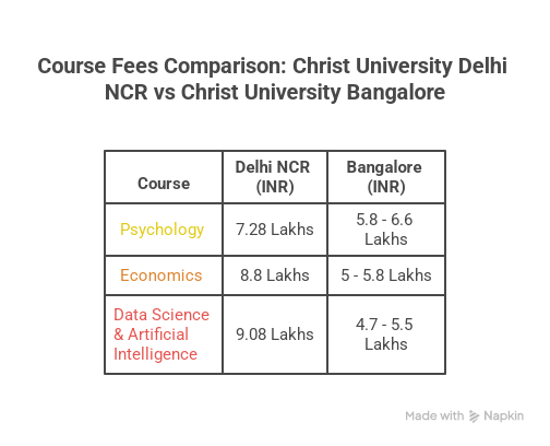 Christ University Delhi NCR vs Bangalore