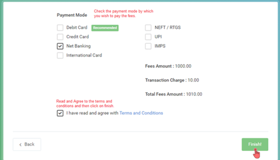 BVIMR Fee Payment Mode
