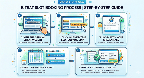 BITSAT 2026 Slot booking process explained