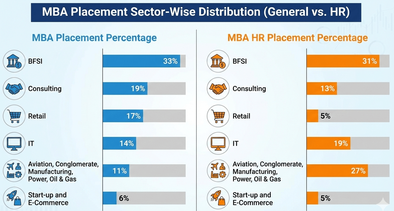 NMIMS Mumbai Sector-Wise Placement