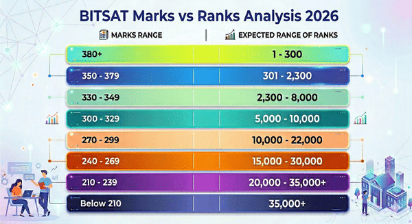 BITSAT 2026 Marks vs rank analysis