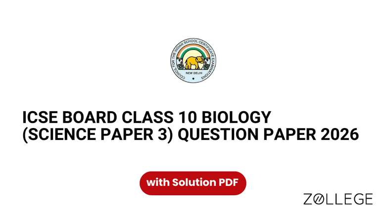 ICSE Board Class 10 Chemistry Science Paper 2 2026 Question Paper with Solution PDF