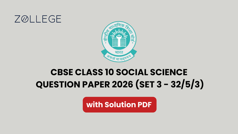 CBSE Class 10 Social Science Set 1 32 5 1 Question Paper 2026 with Solutions