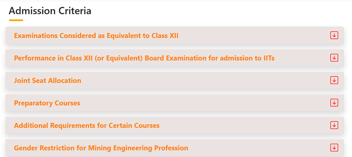 JEE Advanced 2025 Admission Criteria
