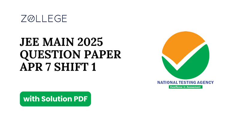 JEE Main 2025 Question Paper Apr 7 Shift 1 with Solution Pdf