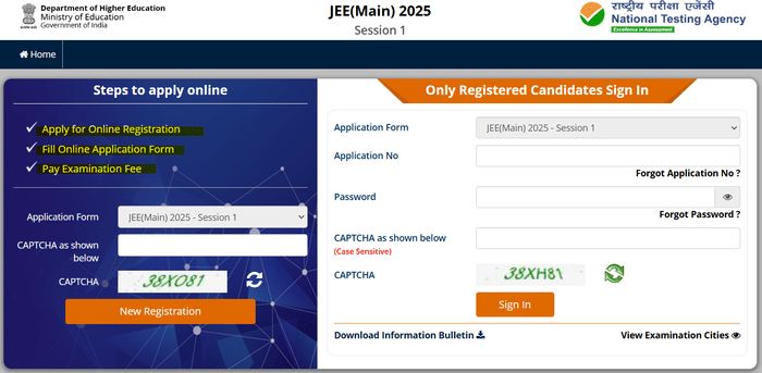JEE Main 2025 Registration Begins