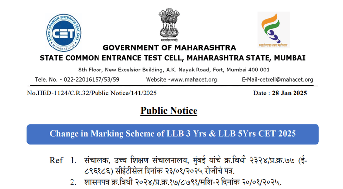 MH CET LAW Revised marks