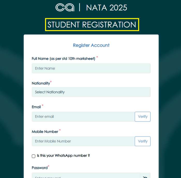 NATA 2025 Registration Link