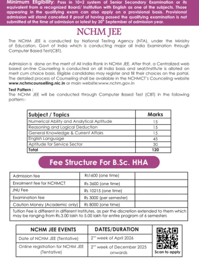 NCHM JEE 2026