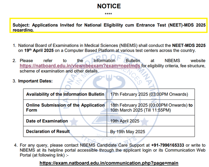NEET MDS