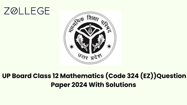 Up Board Class 12 Maths question paper with solution pdf