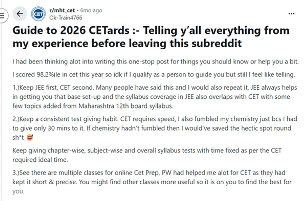MHT CET 2026 Exam Pattern: PCM & PCB Total Questions, Total Marks, Weightage & Preparation Strategy