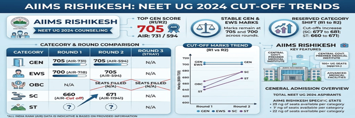 NEET Cutoff 2026 for AIIMS Rishikesh and Previous Years’ Trends