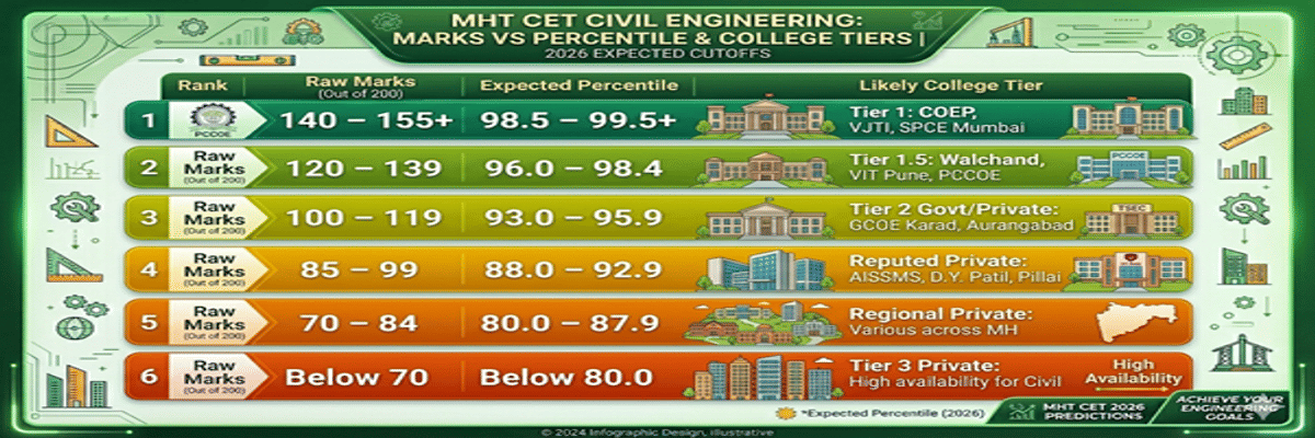 MHT CET CE Cutoff for General Category