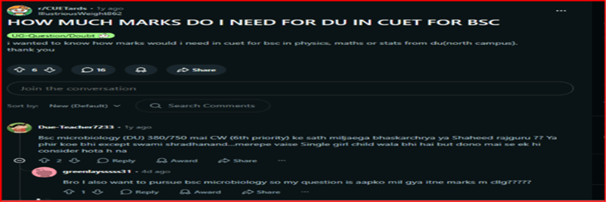 CUET Physics Marks vs Percentile 2026