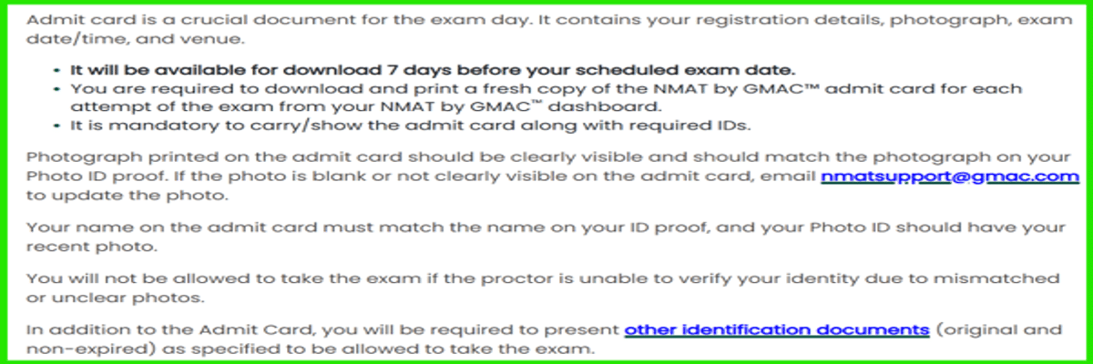 NMAT 2026 Admit Card Release Date, Direct Link, and How to Download