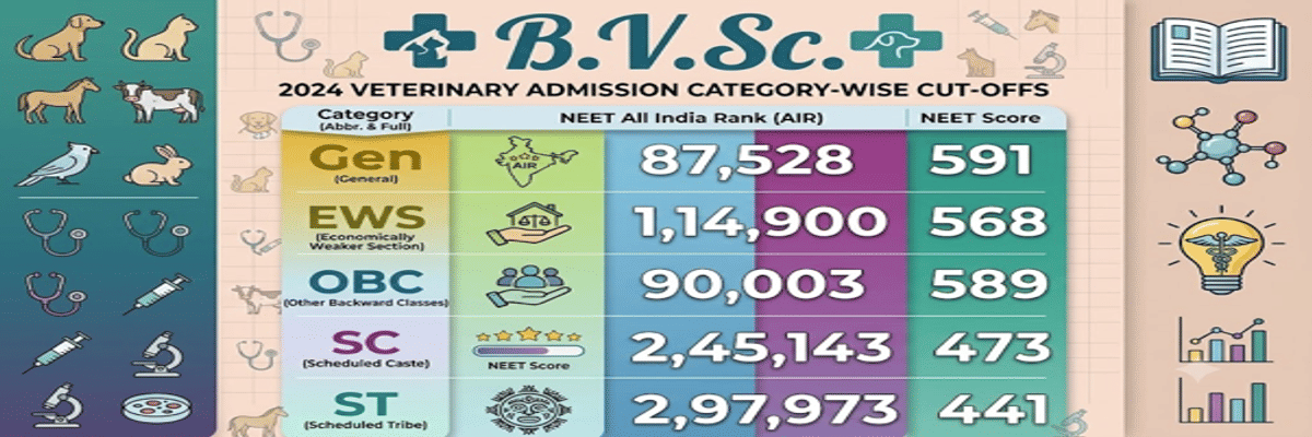 NEET 2026 Cutoff for BVSc and Previous Years' Trends