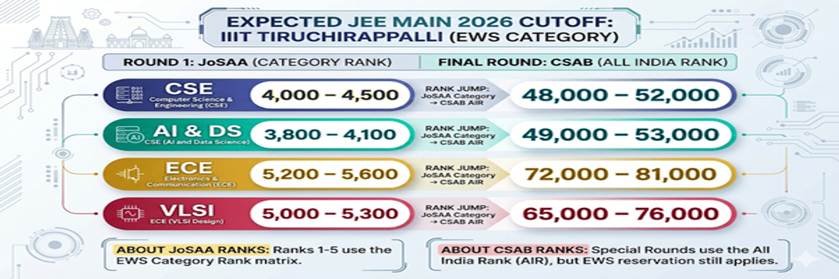 IIIT Tiruchirappalli JEE Main cutoff 2026