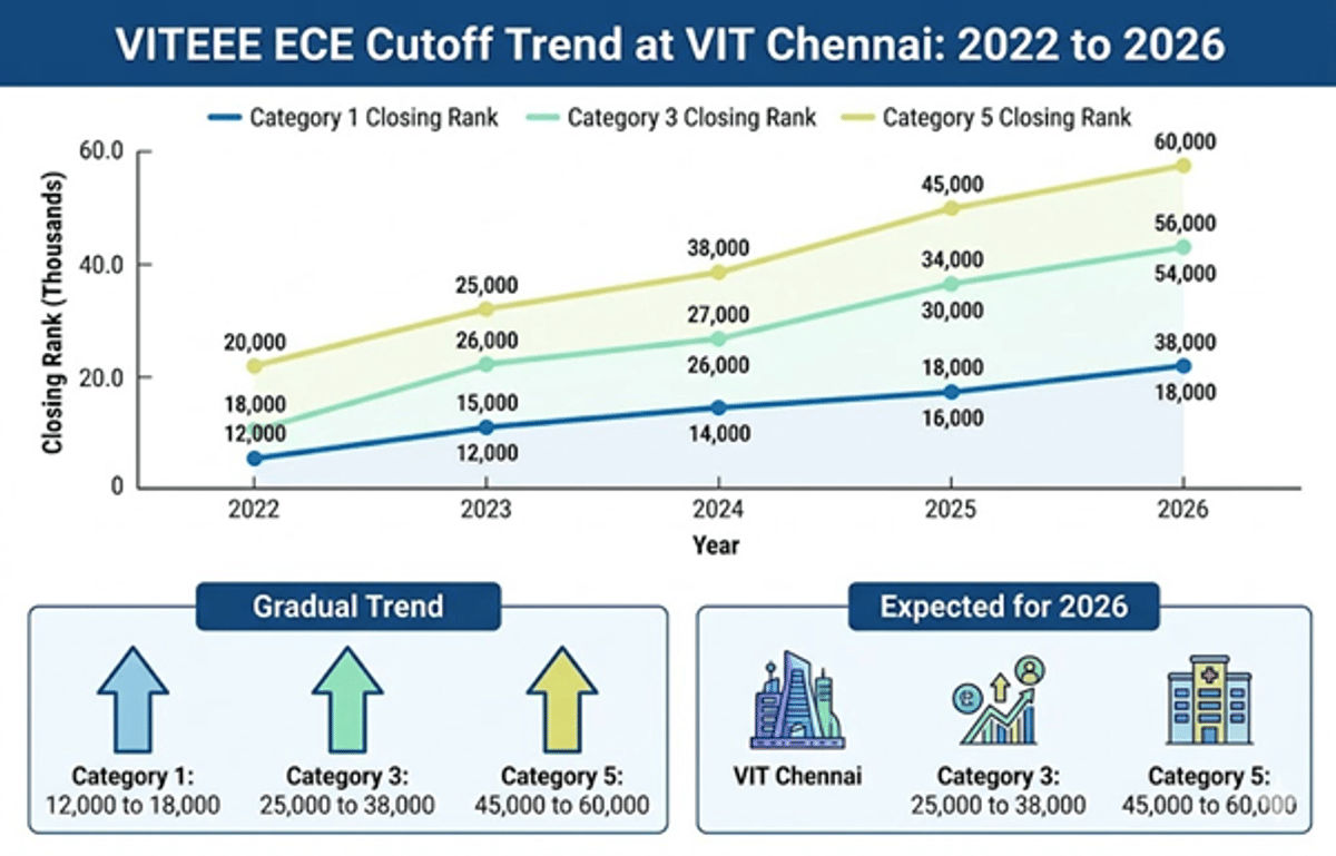 VITEEE Electronics and Communication Engineering (ECE) Cutoff 2026 for VIT Chennai