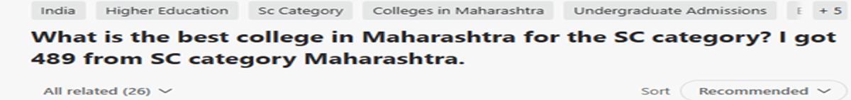 MHT CET CE Cutoff for SC Category