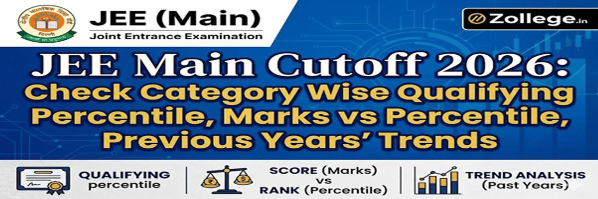 JEE Main Cutoff 2026: Check Category Wise Qualifying Percentile, Marks vs Percentile, Previous Years’ Trends