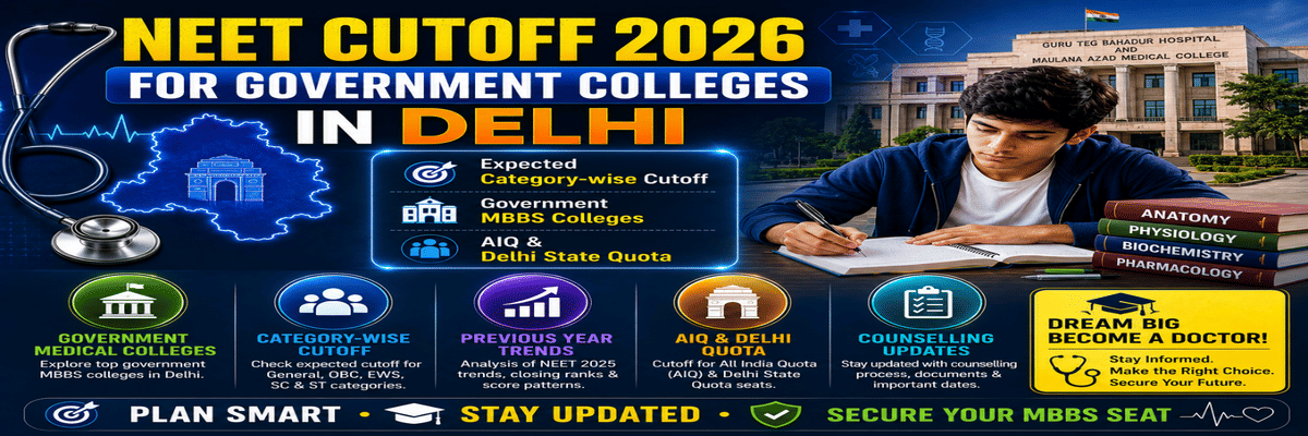 NEET Cutoff 2026 for Government Colleges in Delhi