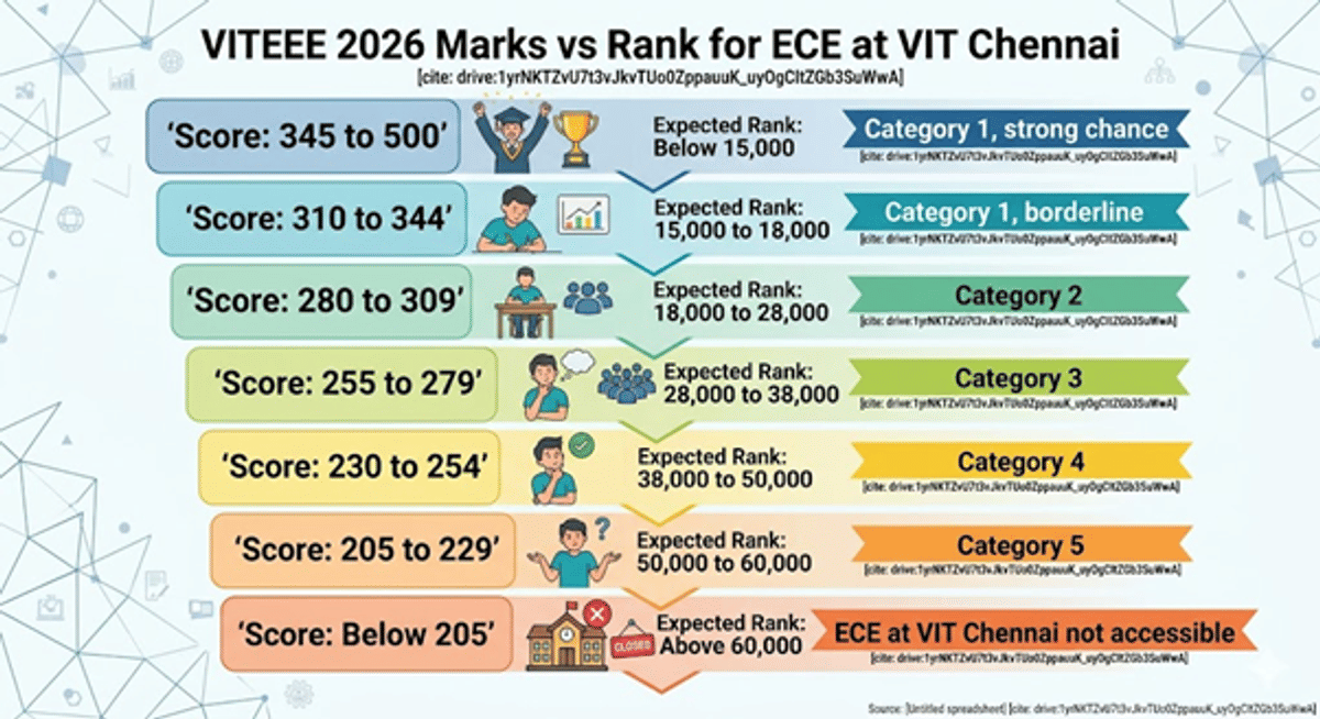 VITEEE Electronics and Communication Engineering (ECE) Cutoff 2026 for VIT Chennai